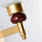 Frendorf | 1/2-Head Wandlamp met Bloemblad Schaduw Opal Glas Vintage Stijl Slaapkamer Wandlamp in Goud