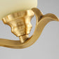 Frendorf | Traditionele klokkenvorm wandverlichting 1/2-licht gematteerd glas wandlamp met gouden metalen arm