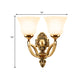 Frendorf | Metalen Gouden Wandverlichting Fixture Bel 1/2-Licht Moderne Stijl Wandlamp met Opale Glasschaduw