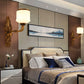 Frendorf | 1/2-Licht Wandmontageverlichting Vintage Stil Trommel Shade Witte Glazen Wandlamp in Messing