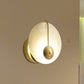 Frendorf | 7"/10" Breite Runde Wandleuchte Kolonialstil Acryl Opal Frosted 1 Kopf Wandleuchtenarmatur mit goldener Kurve