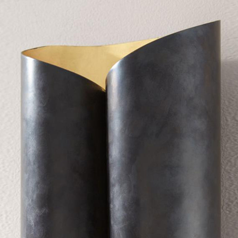 Frendorf | 2-Licht Scroll Wandlamp Eenvoudige Zwarte en Gouden IJzeren Wandgemonteerde Verlichtingsarmatuur