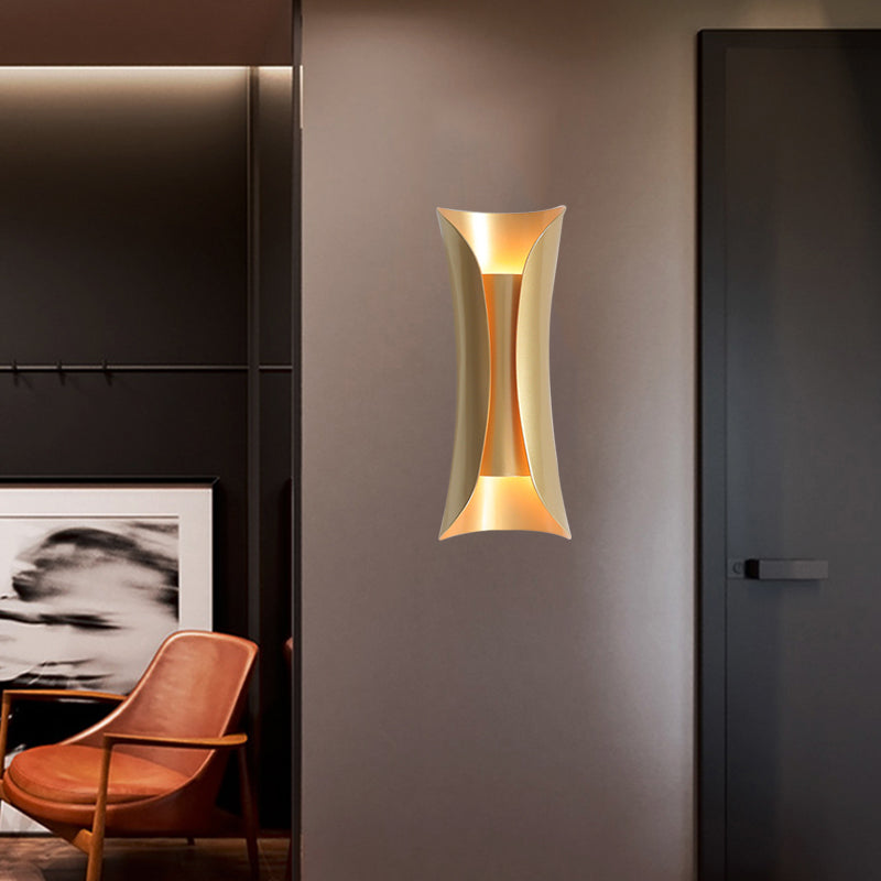 Frendorf | 13"/21"/30" H 2 Köpfe Wandleuchte Sconce Einfachheit Geformte Metall Wandmontage Lampe, Messing/Gold/Naturholz-Finish