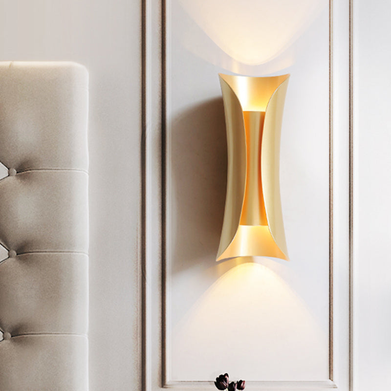 Frendorf | 13"/21"/30" H 2 Köpfe Wandleuchte Sconce Einfachheit Geformte Metall Wandmontage Lampe, Messing/Gold/Naturholz-Finish