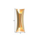 Frendorf | 13"/21"/30" H 2 Köpfe Wandleuchte Sconce Einfachheit Geformte Metall Wandmontage Lampe, Messing/Gold/Naturholz-Finish
