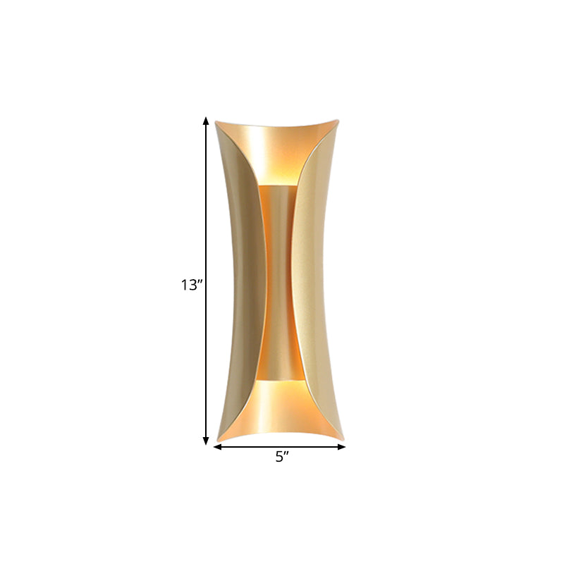 Frendorf | 13"/21"/30" H 2 Köpfe Wandleuchte Sconce Einfachheit Geformte Metall Wandmontage Lampe, Messing/Gold/Naturholz-Finish