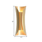 Frendorf | 13"/21"/30" H 2 Köpfe Wandleuchte Sconce Einfachheit Geformte Metall Wandmontage Lampe, Messing/Gold/Naturholz-Finish