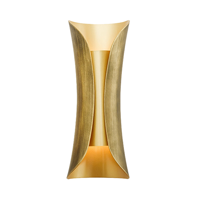 Frendorf | 13"/21"/30" H 2 Köpfe Wandleuchte Sconce Einfachheit Geformte Metall Wandmontage Lampe, Messing/Gold/Naturholz-Finish