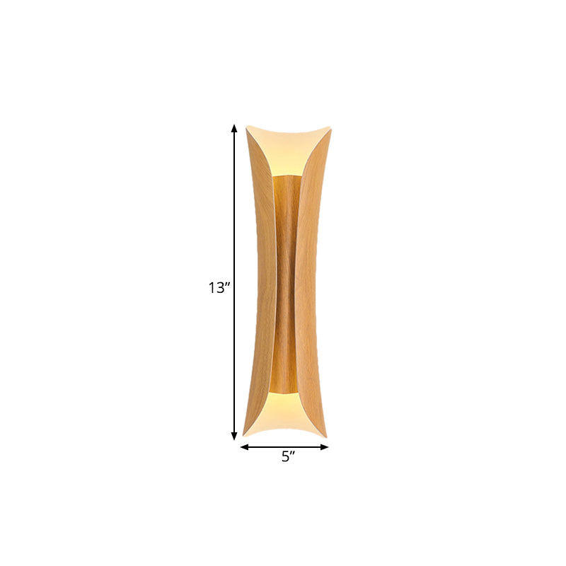 Frendorf | 13"/21"/30" H 2 Köpfe Wandleuchte Sconce Einfachheit Geformte Metall Wandmontage Lampe, Messing/Gold/Naturholz-Finish