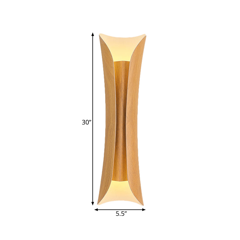 Frendorf | 13"/21"/30" H 2 Köpfe Wandleuchte Sconce Einfachheit Geformte Metall Wandmontage Lampe, Messing/Gold/Naturholz-Finish