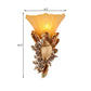 Frendorf | Weerbestendige Morgen Gloria Wandlamp Coloniale Stijl Geëmbossed Glas 1 Lamp Buiten Wandverlichting in Goud