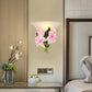 Frendorf | 1 Licht Har Wall Lamp Modern Stylisch Exquisite Pink Floral Flush Mount Wandlamp