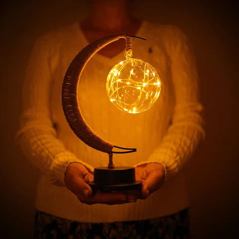 Frendorf | LunaLite Mondlampe | 3D LED Lampe in Mond-Design | Kabellos & Dimmer | Stimmungslicht für Zuhause