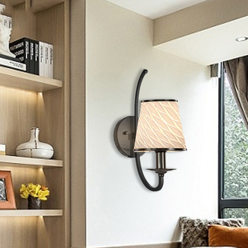 Frendorf | 1 Kopf Wandbeleuchtung mit Kegel-Schirm Beige/Blautürkis/Grün Glas Zeitgenössischer Stil Flur Wandleuchte