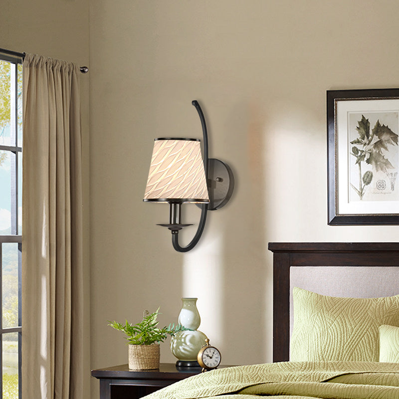 Frendorf | 1 Kopf Wandbeleuchtung mit Kegel-Schirm Beige/Blautürkis/Grün Glas Zeitgenössischer Stil Flur Wandleuchte