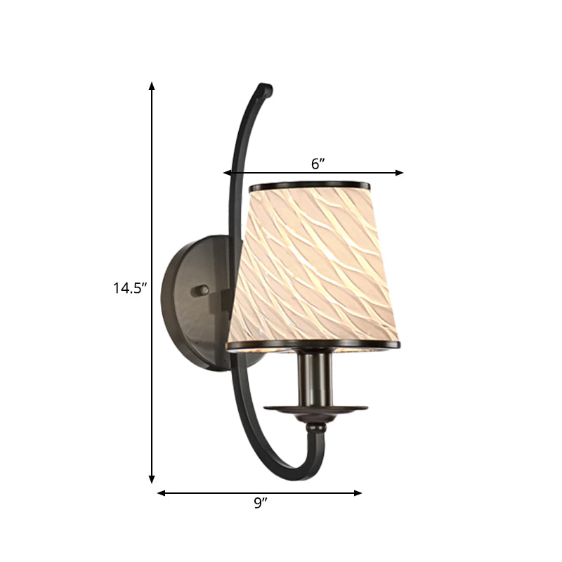 Frendorf | 1 Kopf Wandbeleuchtung mit Kegel-Schirm Beige/Blautürkis/Grün Glas Zeitgenössischer Stil Flur Wandleuchte