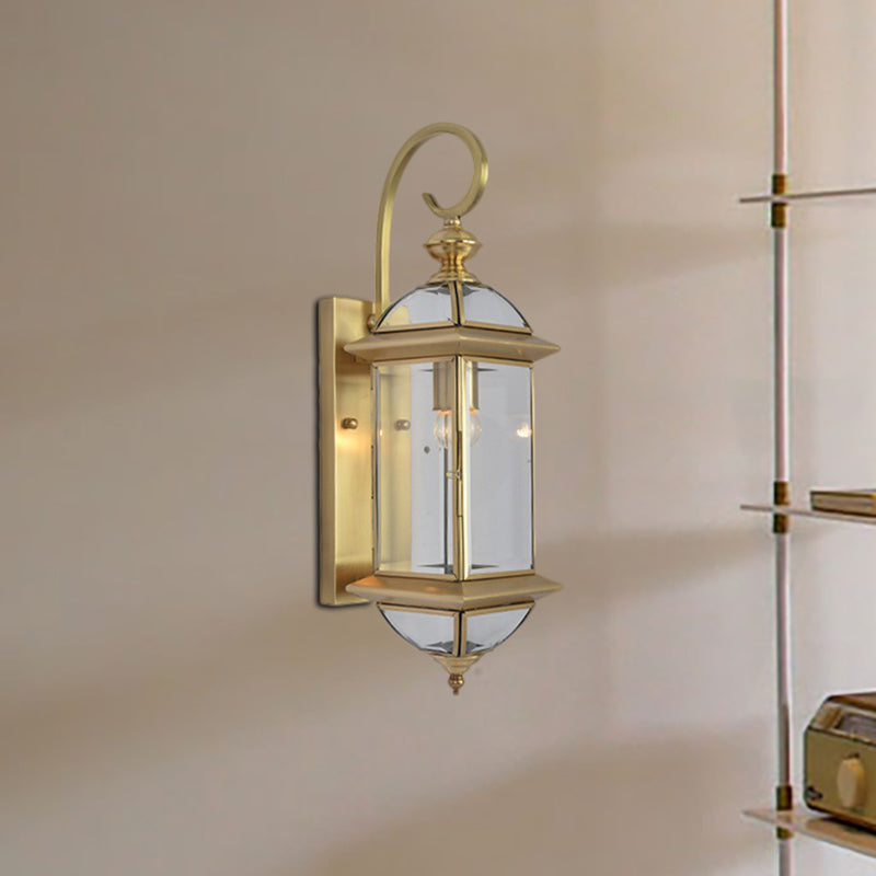 Frendorf | Metalen Messing Wandlamp Geometrisch 1 Kop Traditionele Wandmontage Lamp voor Woonkamer