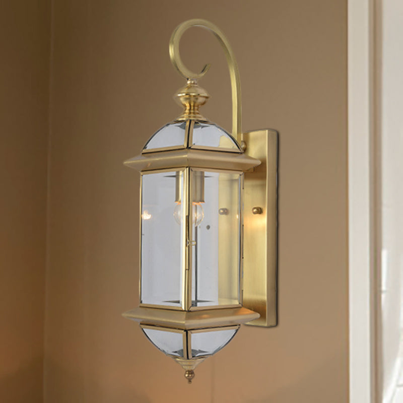 Frendorf | Metalen Messing Wandlamp Geometrisch 1 Kop Traditionele Wandmontage Lamp voor Woonkamer