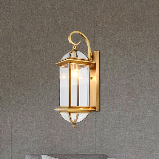 Frendorf | 1 Glühbirne Metall Wand Sconce Traditionelle Gold Kurvige Arm Wohnzimmer Wandlicht Leuchte