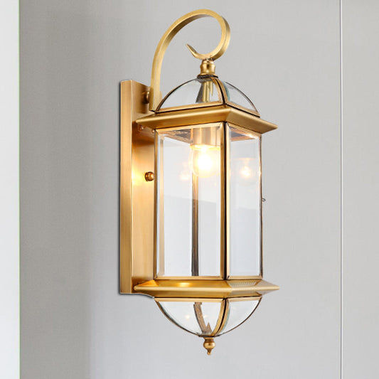 Frendorf | 1 Glühbirne Metall Wand Sconce Traditionelle Gold Kurvige Arm Wohnzimmer Wandlicht Leuchte