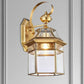 Frendorf | 1 Gloeilamp Wandlamp Traditionele Open Onderkant Metaal Wandverlichting Armatuur in Messing voor Woonkamer