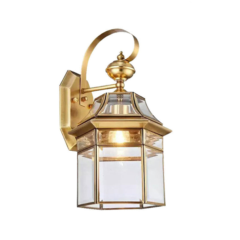 Frendorf | 1 Gloeilamp Wandlamp Traditionele Open Onderkant Metaal Wandverlichting Armatuur in Messing voor Woonkamer