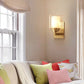 Frendorf | Klar Glas Trommel Wandmontierte Leuchte Modern Stil 1 Kopf Esszimmer Wandbeleuchtung in Messing