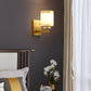 Frendorf | 1 Licht Wandlamp Moderne Stijl Drum Shade Witte Glas Wandverlichting Fixture in Messing voor Gang