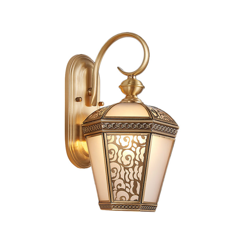 Frendorf | Metallische Messing Wandlampe Beleuchtung Vogelkäfig 1-Licht Traditionelle Wandarmatur für Flur, 6"/7.5" Breit
