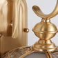 Frendorf | Metallische Messing Wandlampe Beleuchtung Vogelkäfig 1-Licht Traditionelle Wandarmatur für Flur, 6"/7.5" Breit