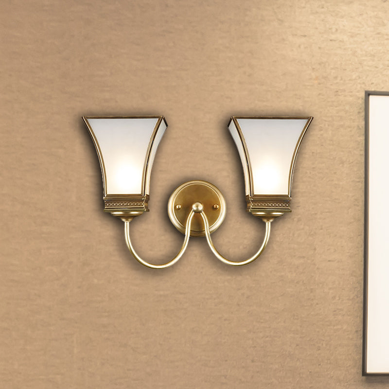 Frendorf | Bell Metall Wandleuchte Traditionell 1/2 Lampen Messing Wohnzimmer Wandbeleuchtung Fixture