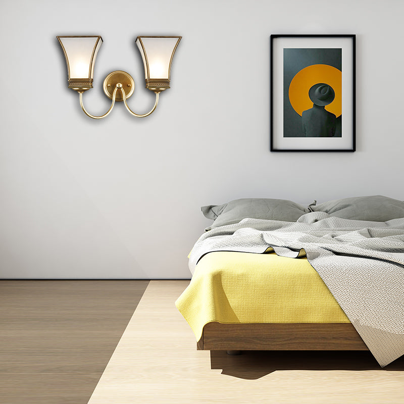 Frendorf | Bell Metall Wandleuchte Traditionell 1/2 Lampen Messing Wohnzimmer Wandbeleuchtung Fixture