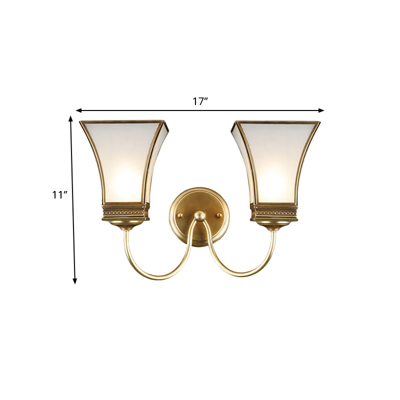 Frendorf | Bell Metall Wandleuchte Traditionell 1/2 Lampen Messing Wohnzimmer Wandbeleuchtung Fixture