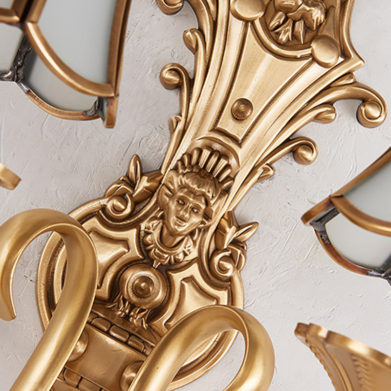 Frendorf | 1/2 lampen wandschilder traditionelle messing gebogene metall wandlicht einrichtung für wohnzimmer