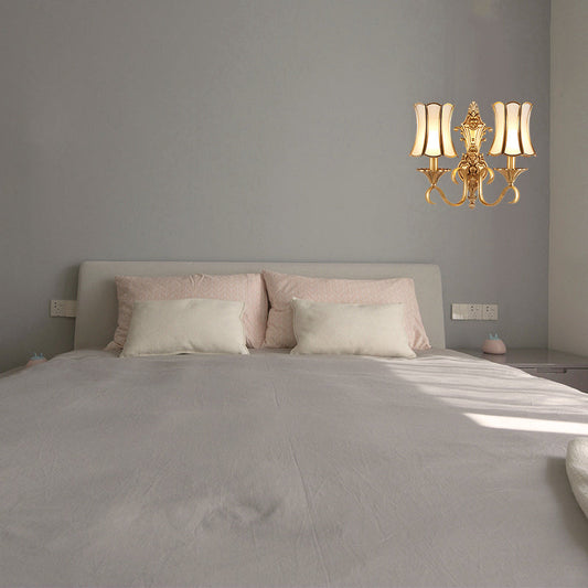 Frendorf | 1/2 lampen wandschilder traditionelle messing gebogene metall wandlicht einrichtung für wohnzimmer