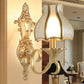 Frendorf | 1/2 Fassung Metall Wandlampe Traditionell Messing Geschwungen Wohnzimmer Wandlicht Leuchte