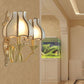 Frendorf | 1/2 Fassung Metall Wandlampe Traditionell Messing Geschwungen Wohnzimmer Wandlicht Leuchte