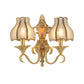 Frendorf | 1/2 Fassung Metall Wandlampe Traditionell Messing Geschwungen Wohnzimmer Wandlicht Leuchte