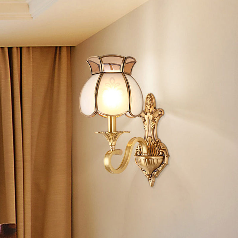 Frendorf | Metalen Messing Wandlamp Vogelkooi 1/2-Kop Traditioneel Wandverlichtingsarmatuur voor Woonkamer