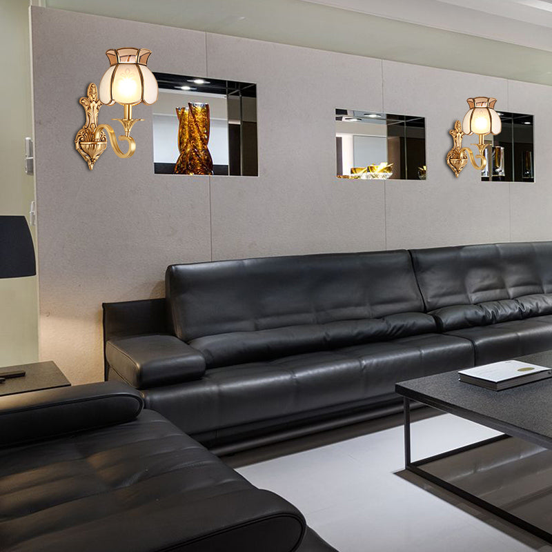Frendorf | Metalen Messing Wandlamp Vogelkooi 1/2-Kop Traditioneel Wandverlichtingsarmatuur voor Woonkamer