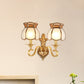 Frendorf | Metalen Messing Wandlamp Vogelkooi 1/2-Kop Traditioneel Wandverlichtingsarmatuur voor Woonkamer