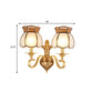 Frendorf | Metalen Messing Wandlamp Vogelkooi 1/2-Kop Traditioneel Wandverlichtingsarmatuur voor Woonkamer