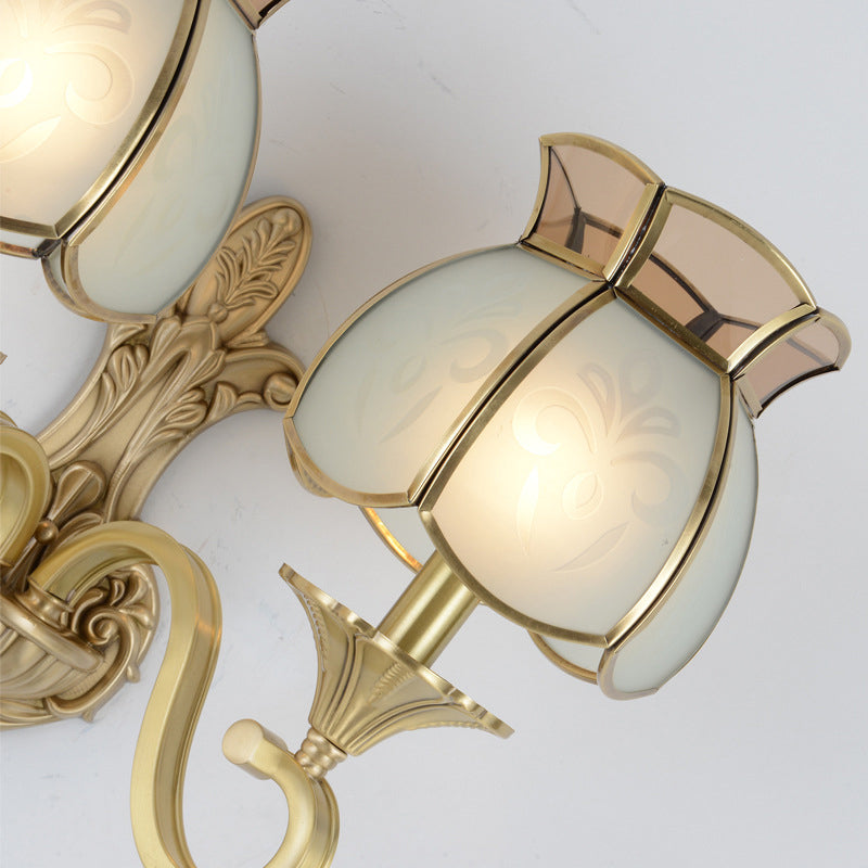 Frendorf | Metalen Messing Wandlamp Vogelkooi 1/2-Kop Traditioneel Wandverlichtingsarmatuur voor Woonkamer