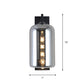 Frendorf | Mason Jar Förmige Wandlampe Retro Stil Geschlossene Glas 1 Glühlampe Wandleuchte mit Arm in Schwarz