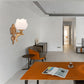 Frendorf | Gold Dolphin Wand Sconcelamp Retro Stijl Metaal 1 Licht Woonkamer Wandlamp met Opal Glas Petal Shade