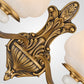 Frendorf | 1/2-Kopf Wandleuchte Beleuchtung Traditioneller Stil Blütenblatt Schirm Mattglas Wandmontierte Lampe in Messing