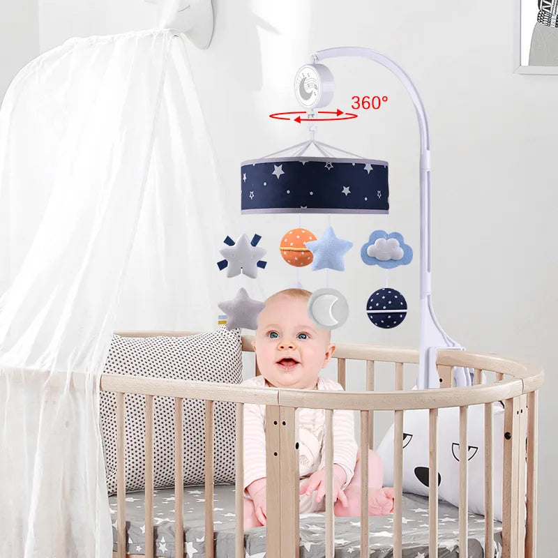 Frendorf | Baby Musik-Mobile mit Sternen – Spieluhr Mobile fürs Babybett