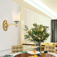 Frendorf | 1/2-Licht Wandleuchte Modernismus Stil Glockenschirm Milchglas Wandleuchte in Gold für Esszimmer