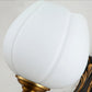 Frendorf | 1/2-Licht Schale Wandlampe Vintage Stilvolle Antike Messing Metall Wandlicht mit Milchglas Schirm