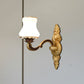 Frendorf | Bell Woonkamer Wandlamp Traditioneel Stylish Melkglas en Metaal 1/2-Kop Gouden Afwerking Wandlamp